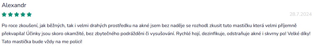 Hodnocení zinek s propolisem